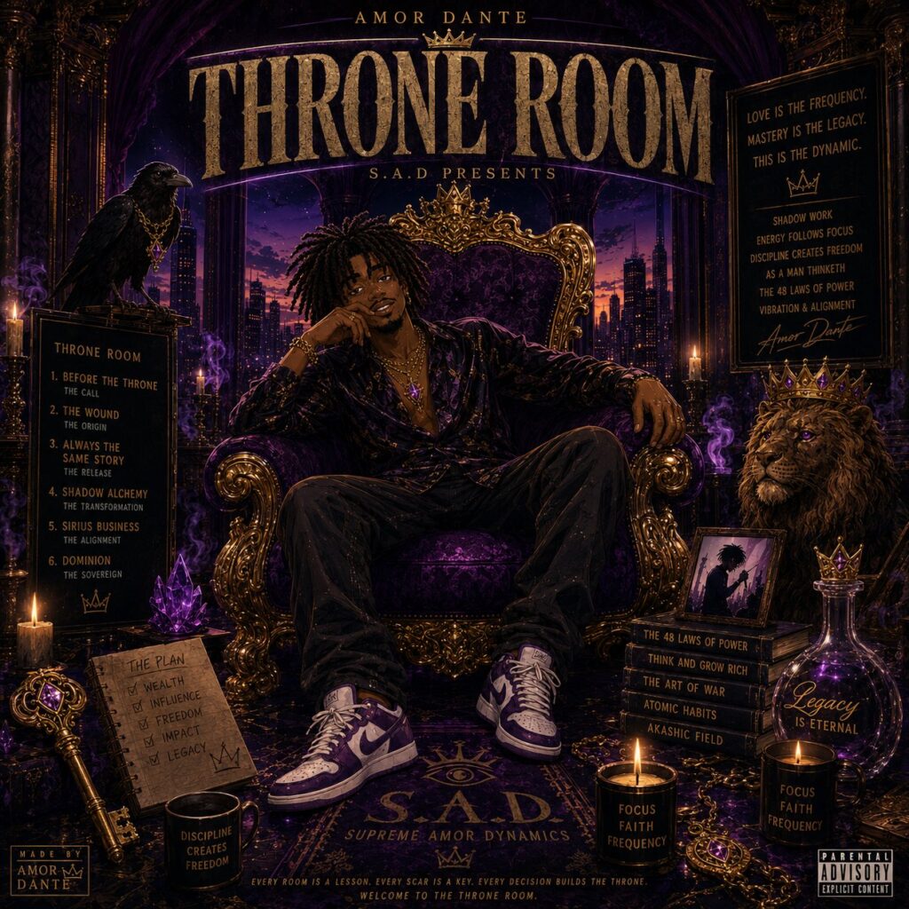 Amor Dante Releases Cinematic New Album 'Throne Room' Exploring Self-Mastery and Transformation